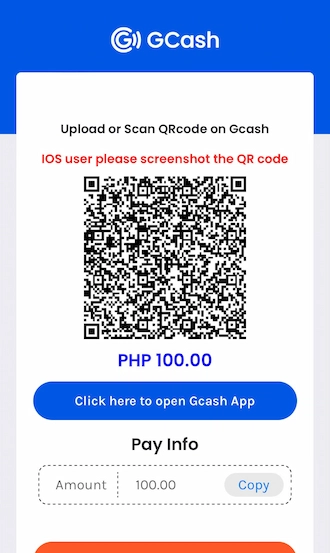 Step 3: Open your GCash app. Then pay by scanning the QR code.